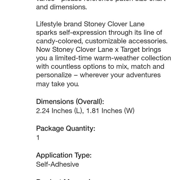 STONEY CLOVER LANE X TARGET COLLAB PINK GLITTER D LETTER PATCH NWT BRAND NEW - Picture 7 of 10